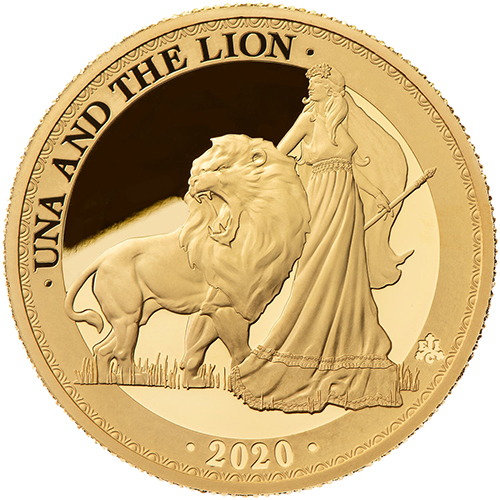 2020 £5 St Helena gold proof Una & Lion 1oz PCGS PR70 DCAM - Image 3